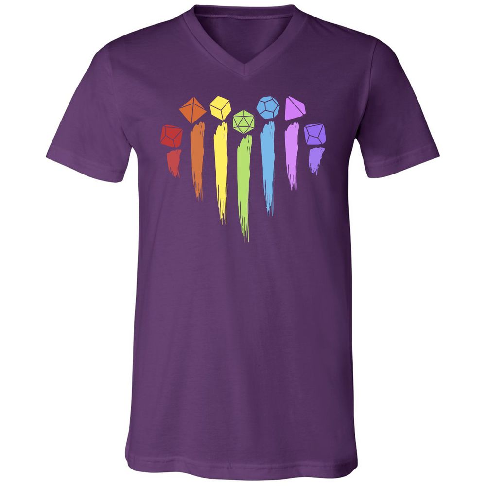 Dice Rainbow Heart Shape - Team Purple - 9