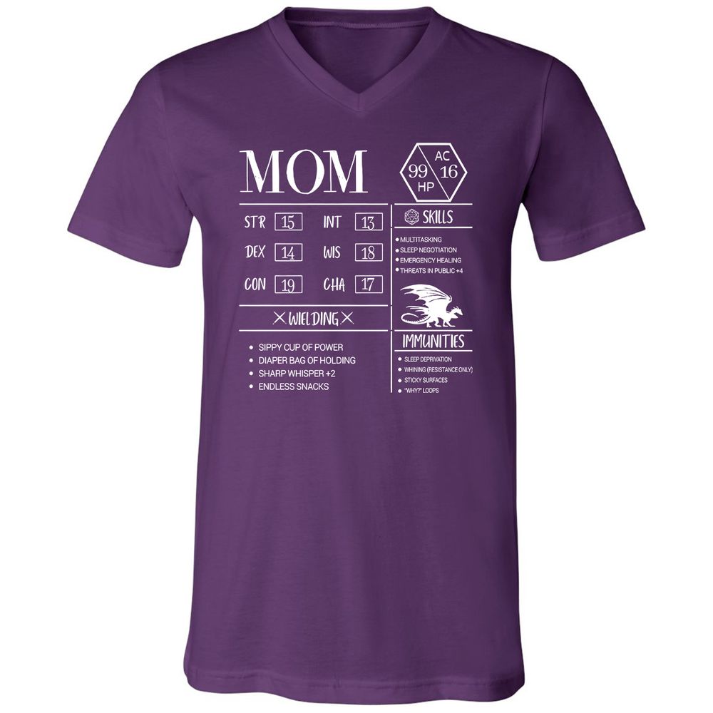 Mom New Unisex V-Neck T-Shirt - Team Purple - 9