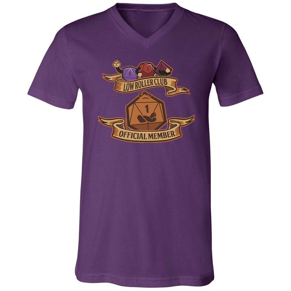 Low Roller Club Unisex V-Neck T-Shirt - Team Purple - 9