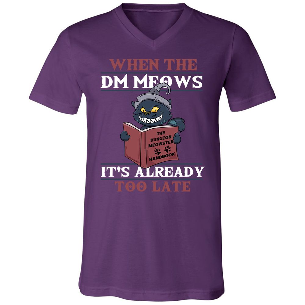 When The DM Meow Unisex V-Neck T-Shirt - Team Purple - 9