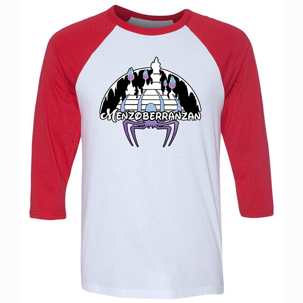 Menzoberranzan Unisex 3/4 Baseball Tee - White/Red - 9