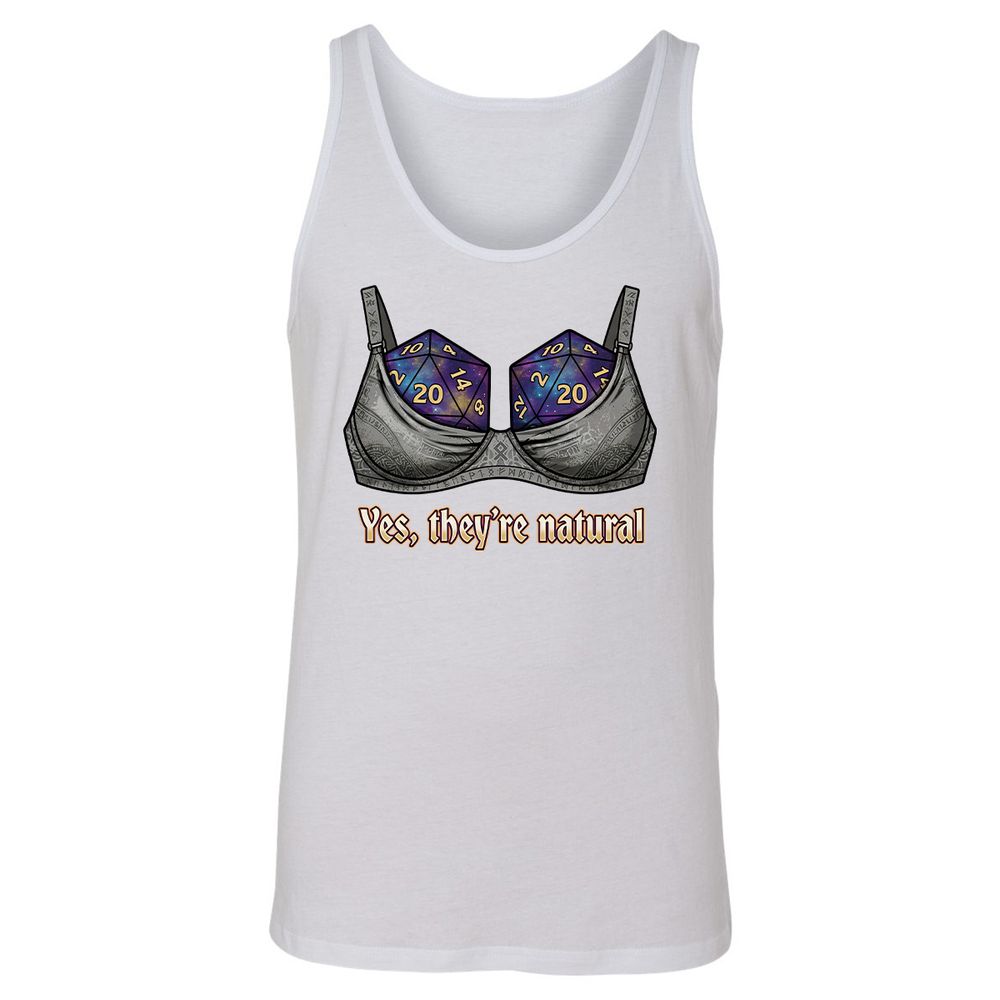 They Are Natural Nat20 Unisex Jersey Tank - White - 9