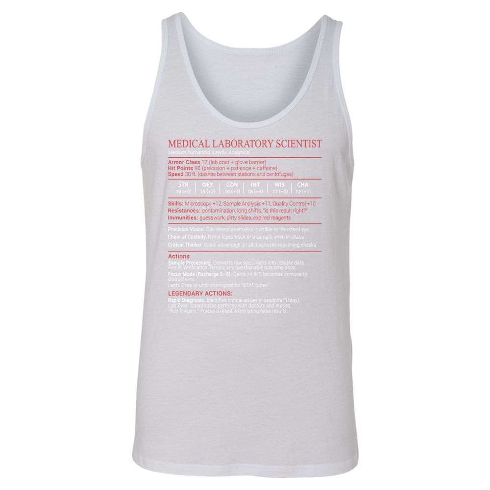 Medical Laboratory Scientist Stats Block - White - 9