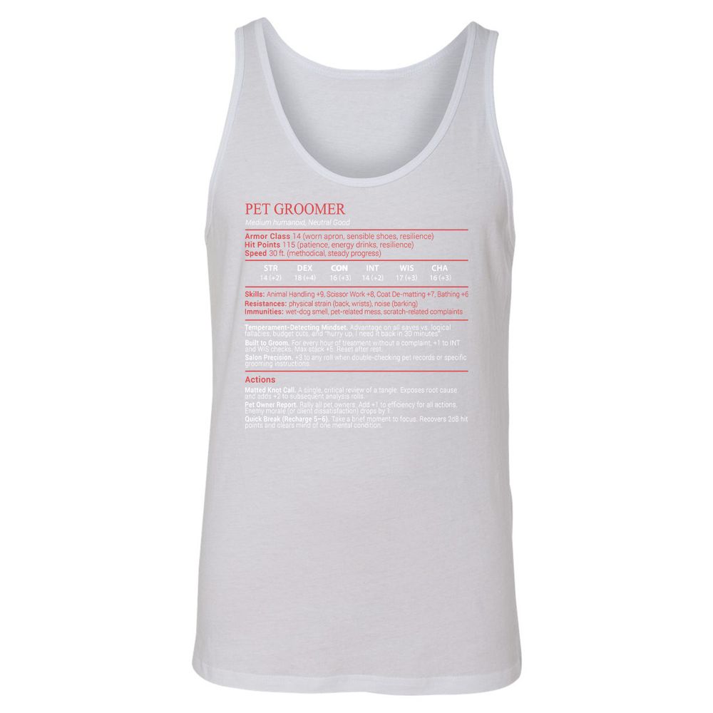 Pet Groomer Stats Block - White - 9