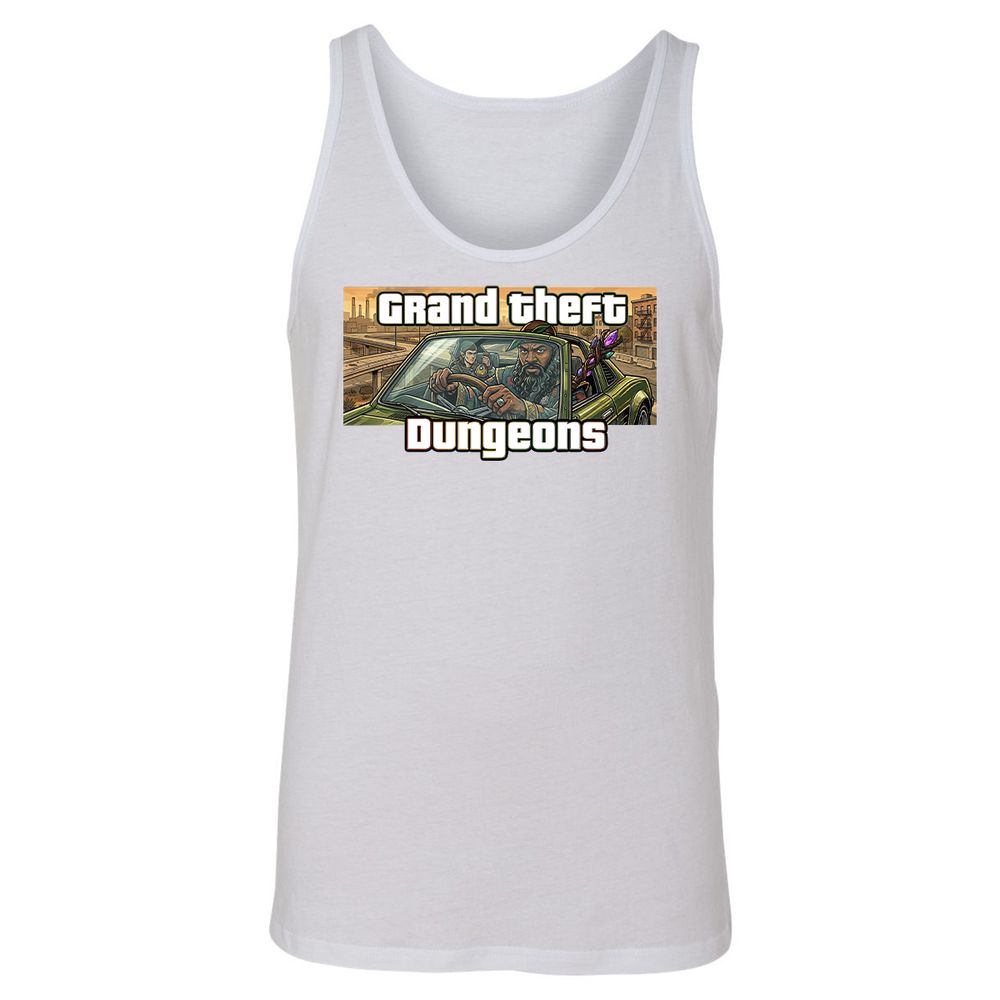 Grand Theft Dungeons Unisex Jersey Tank - White - 9