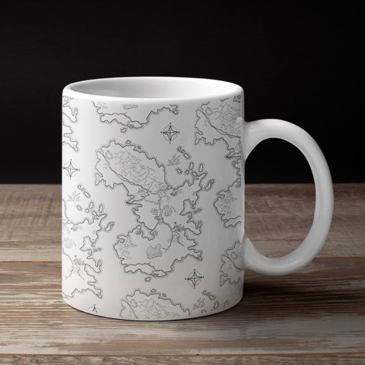 Fantasy Map For RPG Ceramic Mug