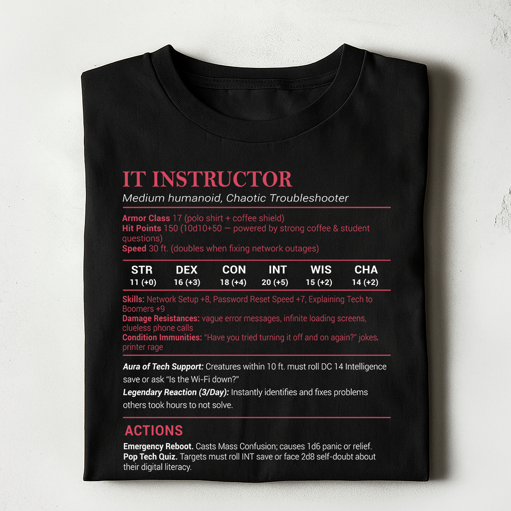 IT Instructor Classic Unisex T-Shirt