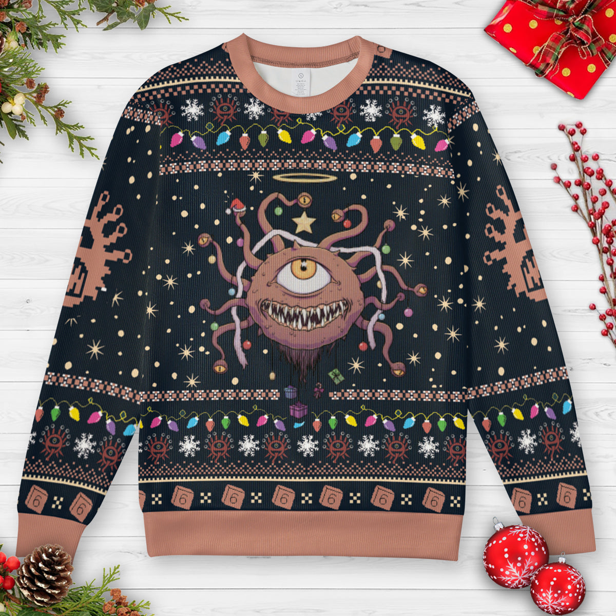 Beholder Decoration Ugly Christmas Sweatshirt
