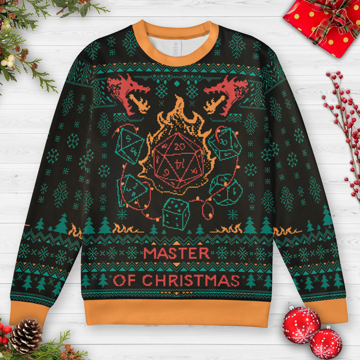 The Dice Master Of Christmas Ugly Christmas Sweatshirt