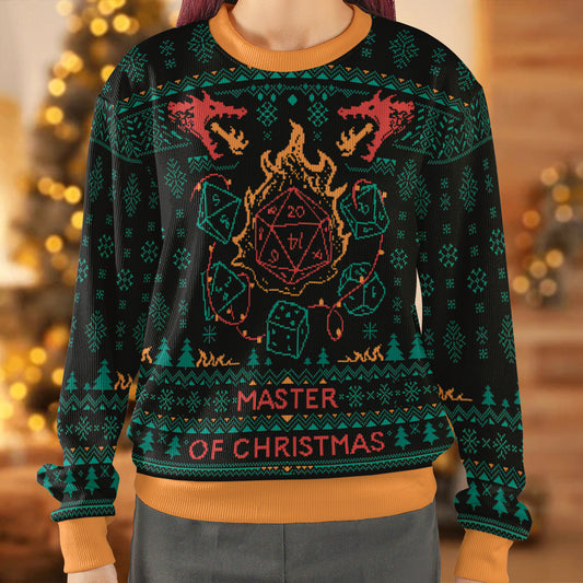 The Dice Master Of Christmas Ugly Christmas Sweatshirt
