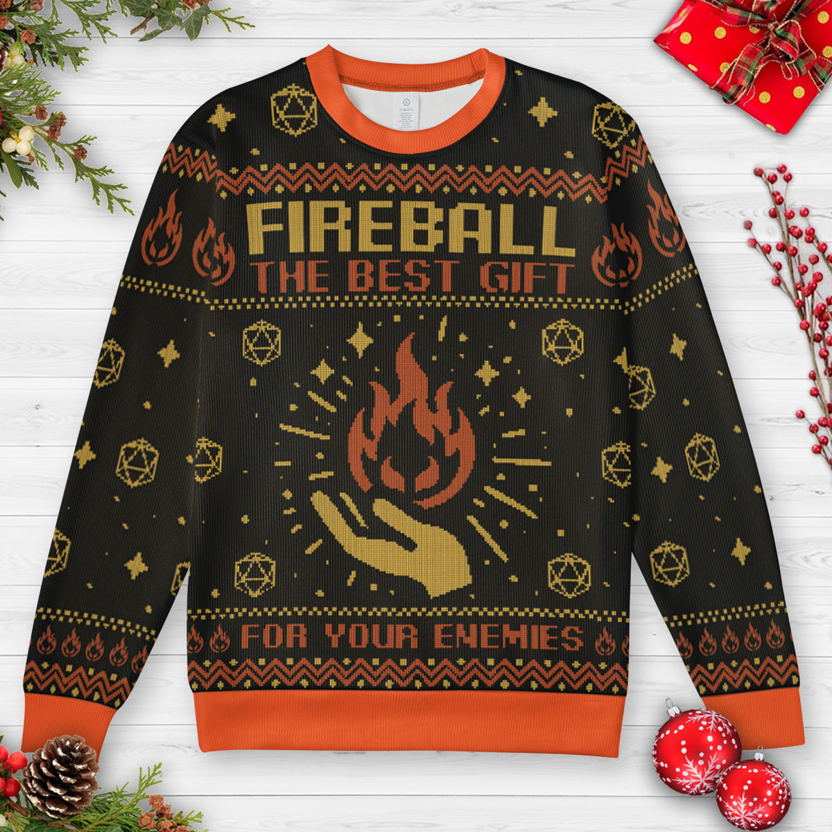 Fireball The Best Gift Ugly Christmas Sweatshirt