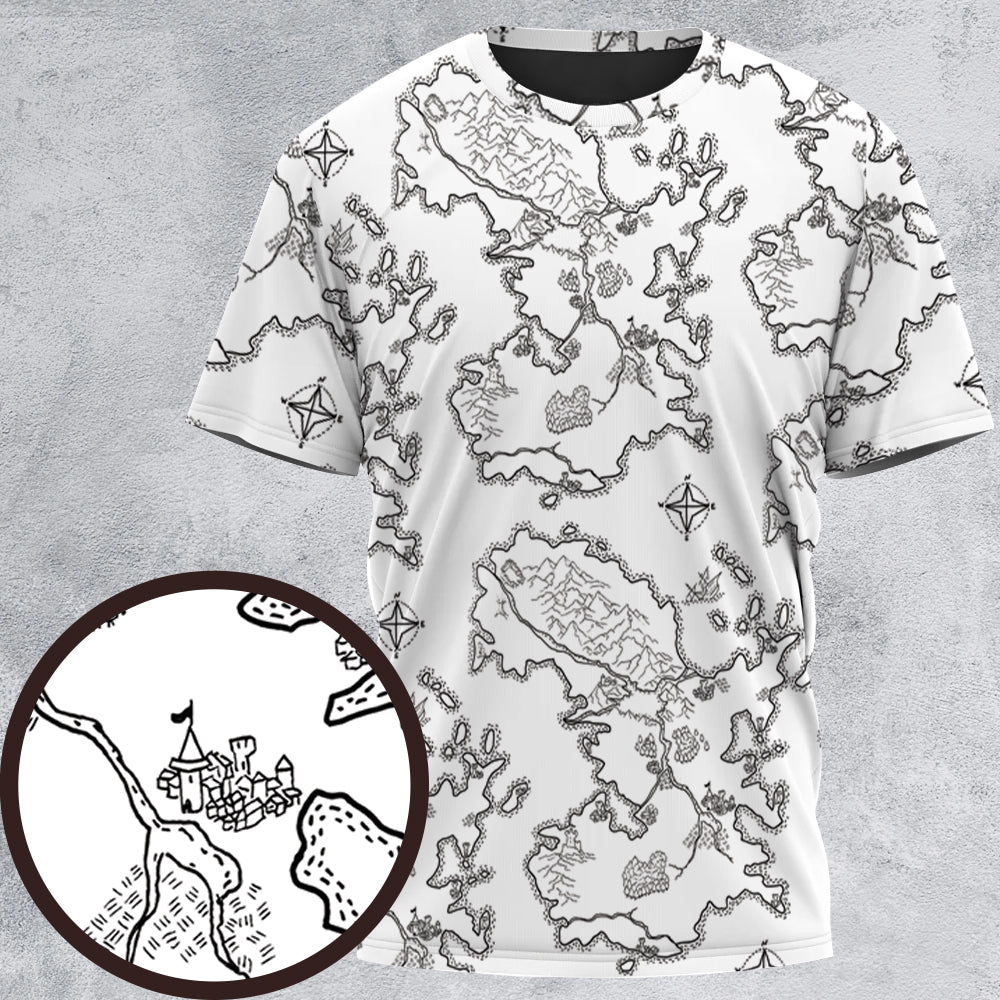 Fantasy Map For RPG All-Over Print Unisex T-Shirt