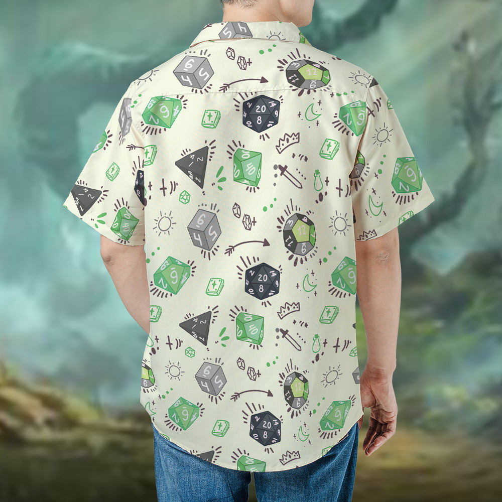 Dice and Fantasy Icons  Hawaiian Shirt