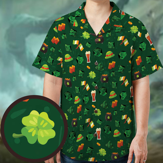 Green Dice St. Patrick's Day Hawaiian Shirt