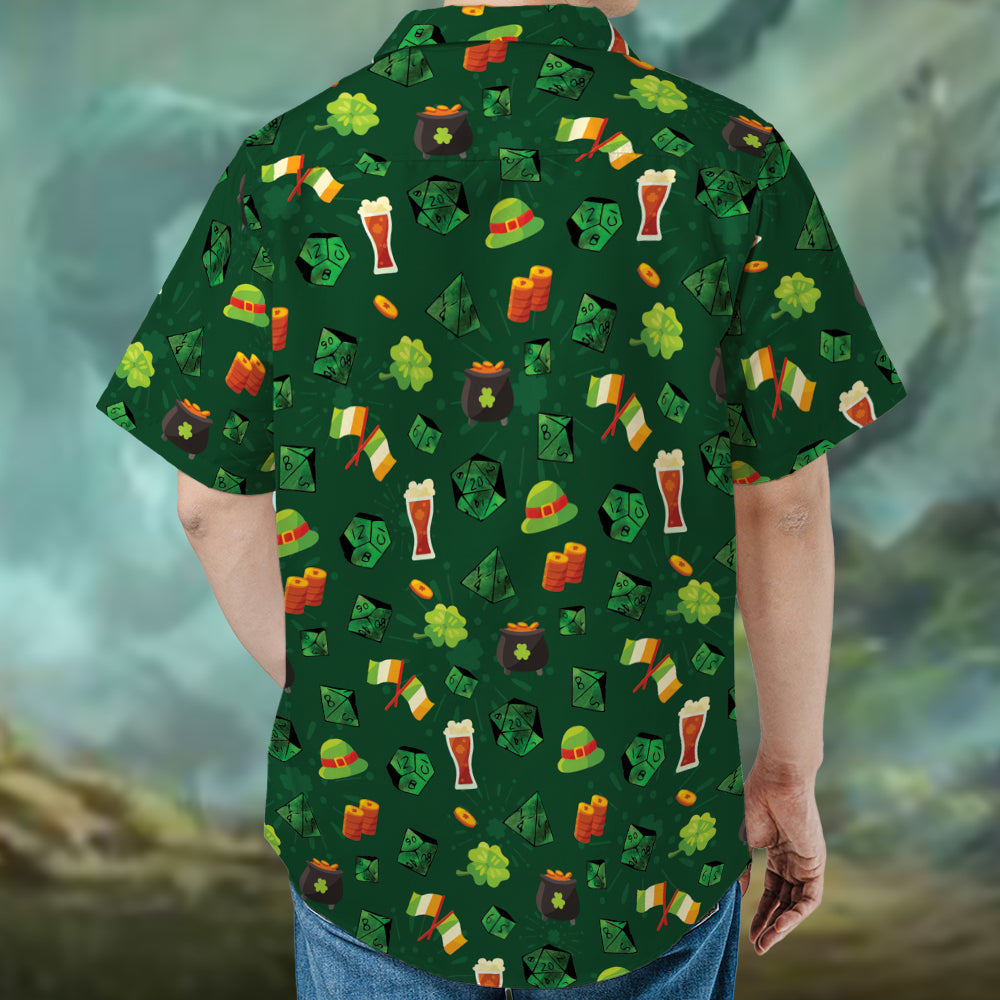 Green Dice St. Patrick's Day Hawaiian Shirt