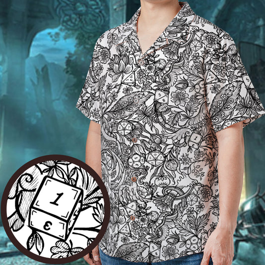 Fantasy Flower Dice Hawaiian Shirt