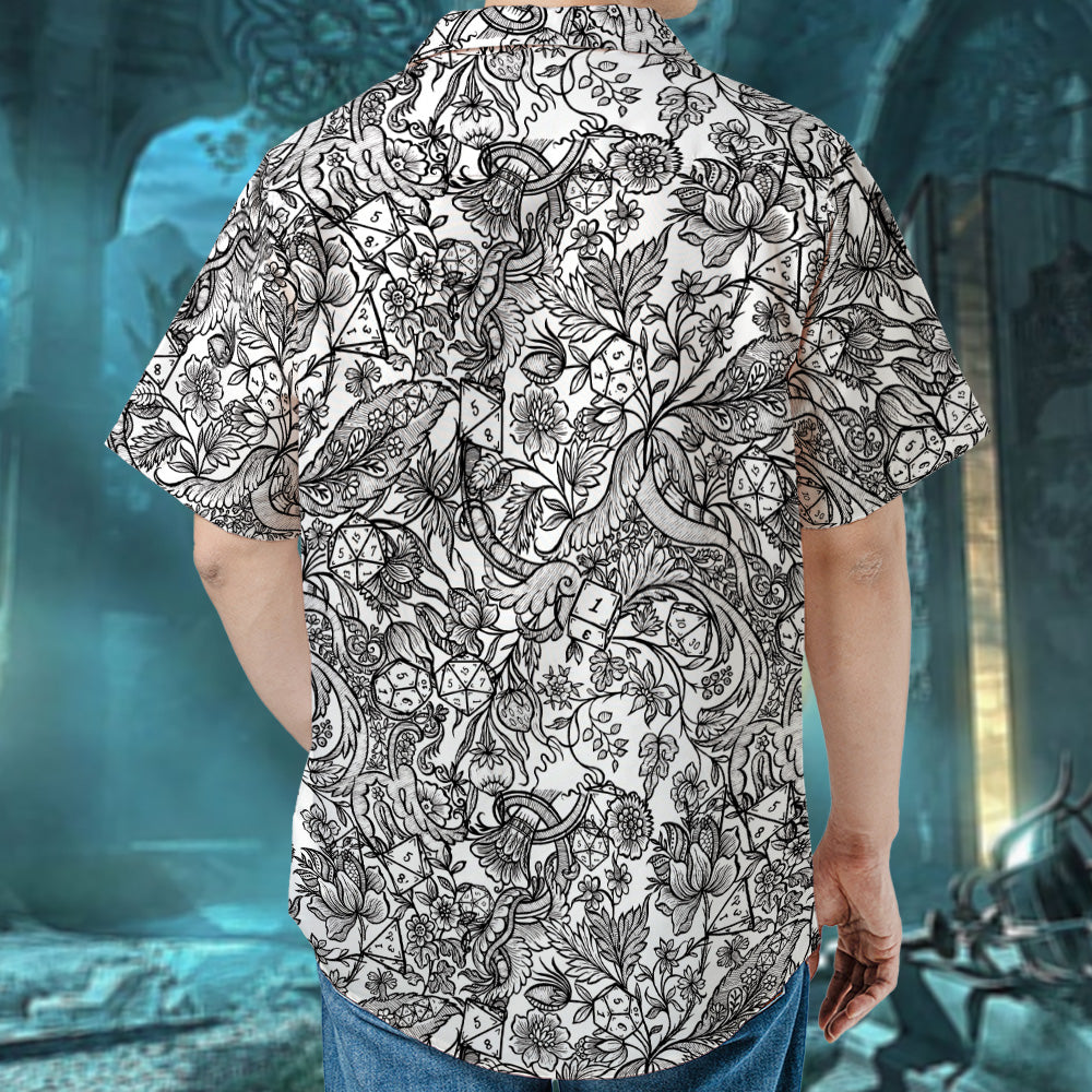 Fantasy Flower Dice Hawaiian Shirt