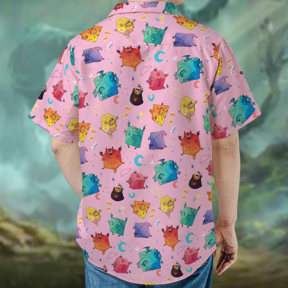 Fantasy Monster Dices Hawaiian Shirt