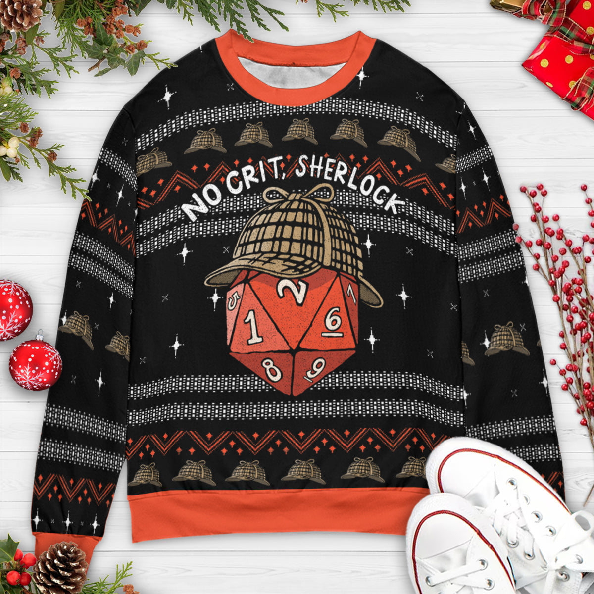 No Crit Sherlock Ugly Christmas Sweatshirt