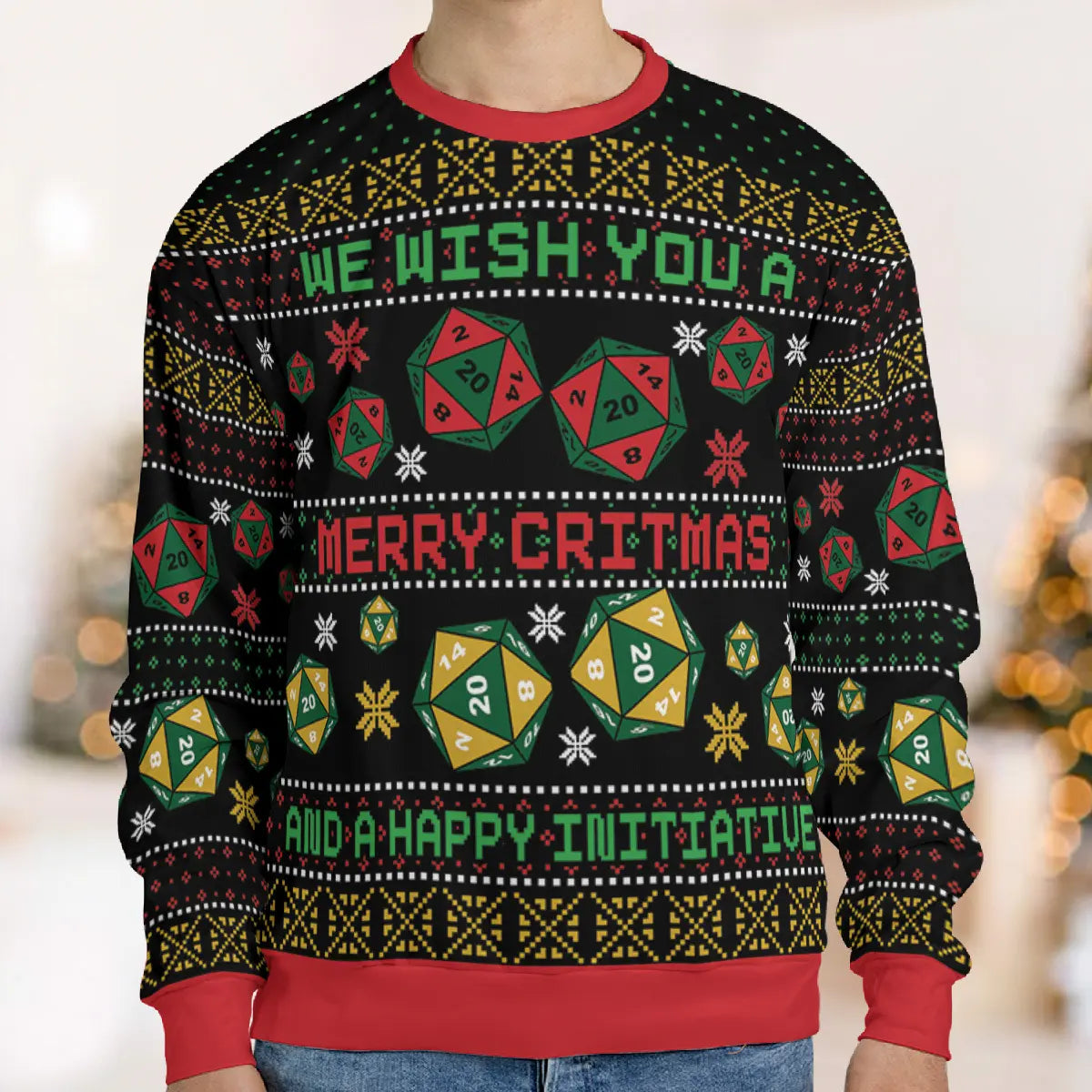 Merry Critmas and A Happy Initiative Ugly Christmas Sweatshirt