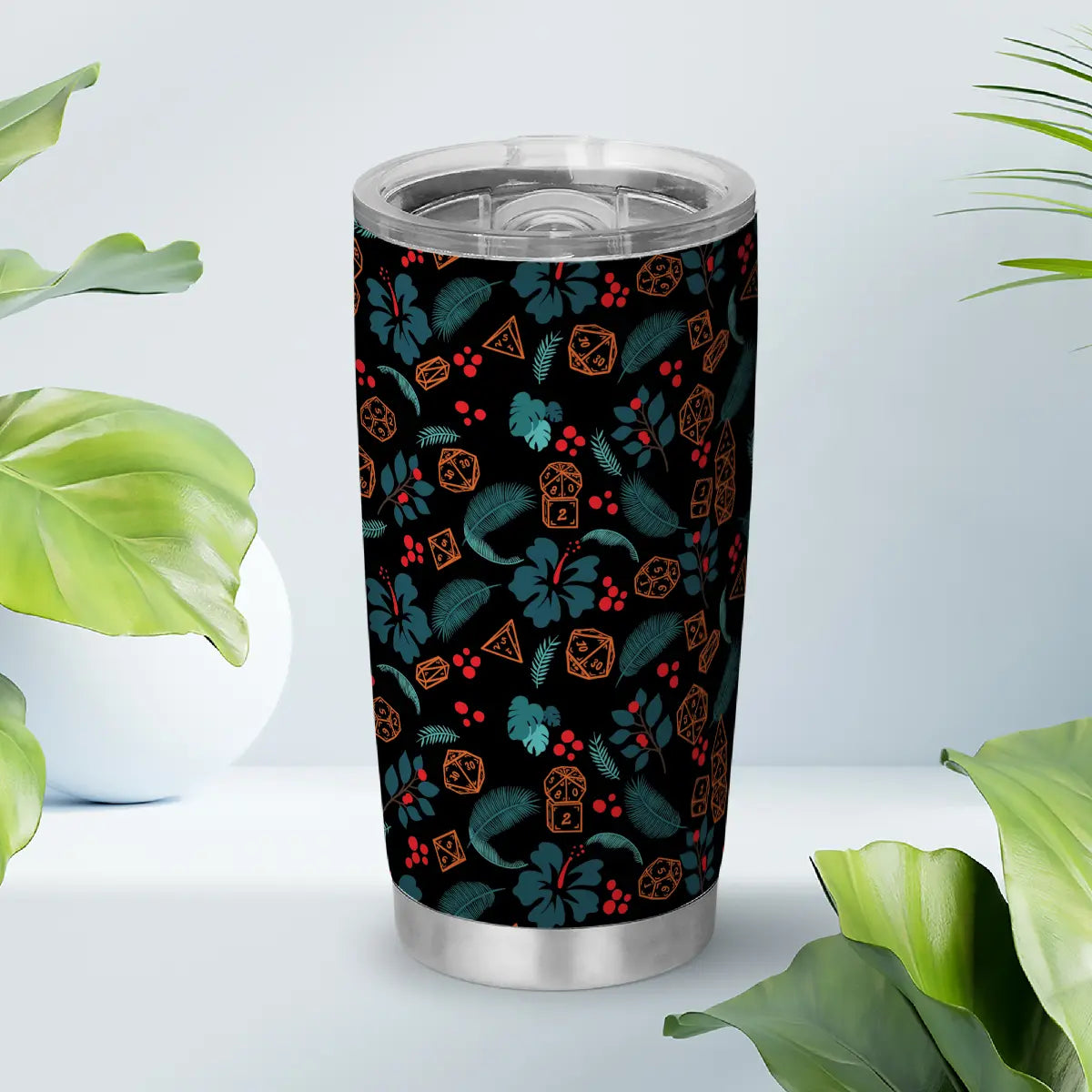 Floral Dice Tumbler