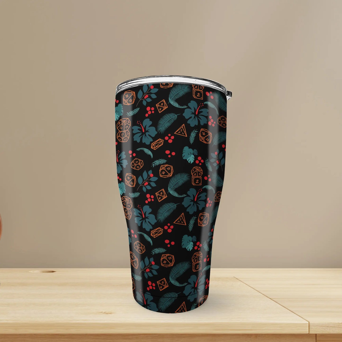 Floral Dice Tumbler
