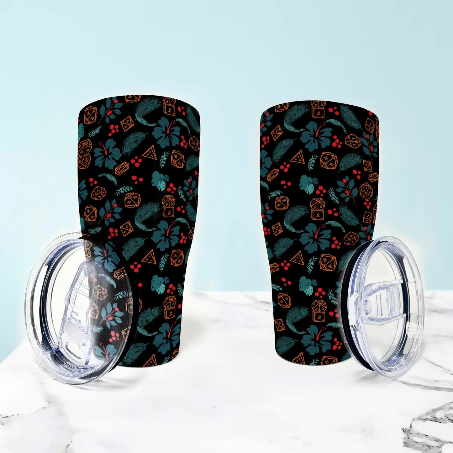 Floral Dice Tumbler