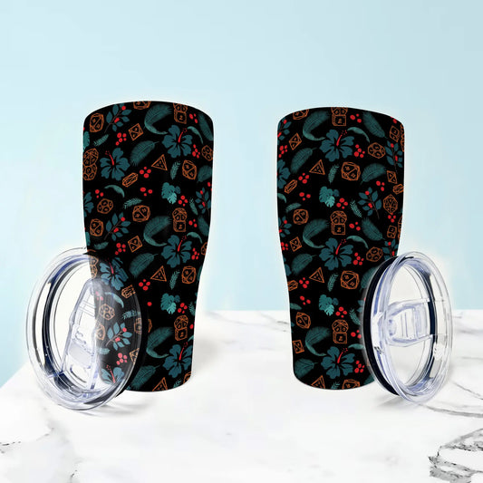 Floral Dice Tumbler