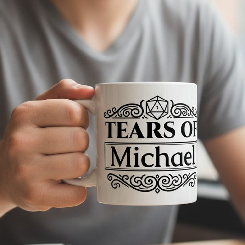 Custom D&D Players – Tears of [Player Name], Collected by DM [Name] Ceramic Mug