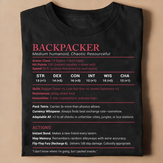 Backpacker Stats Classic Unisex T-Shirt