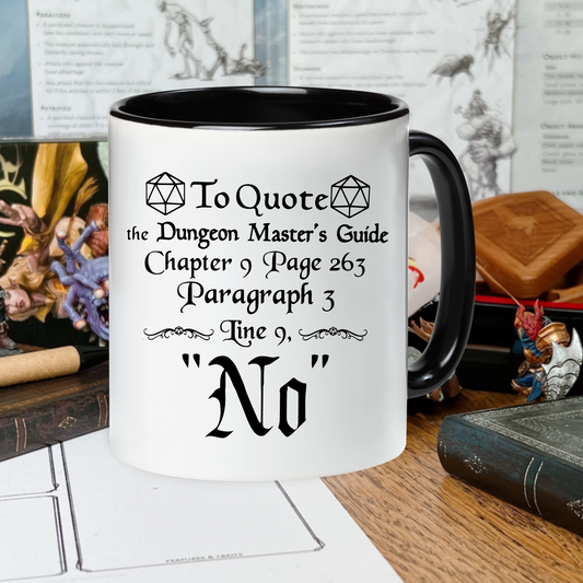 DnD To Quote The DM's Guide Accent Mug