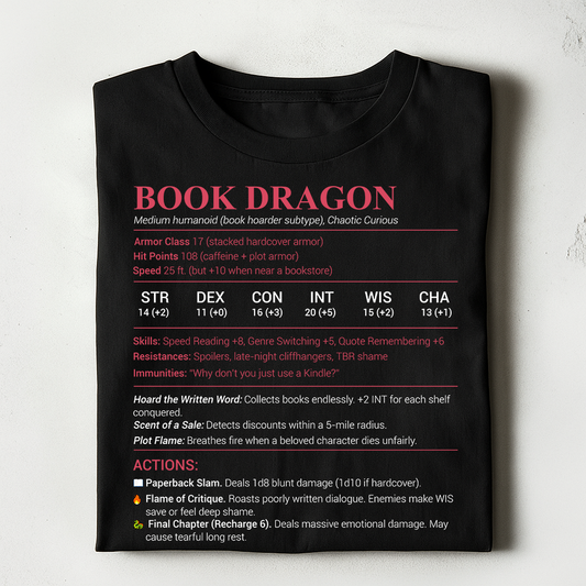 Book Dragon Stats Classic Unisex T-Shirt