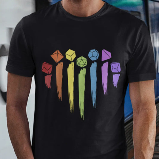 Dice Rainbow Heart Shape T-Shirt