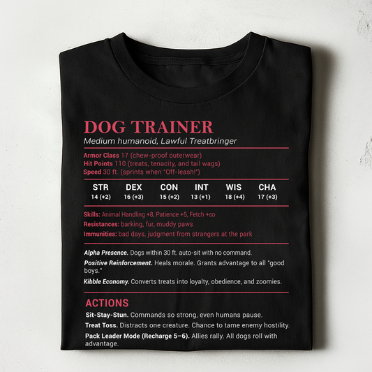 Dog Trainer Stats Classic Unisex T-Shirt
