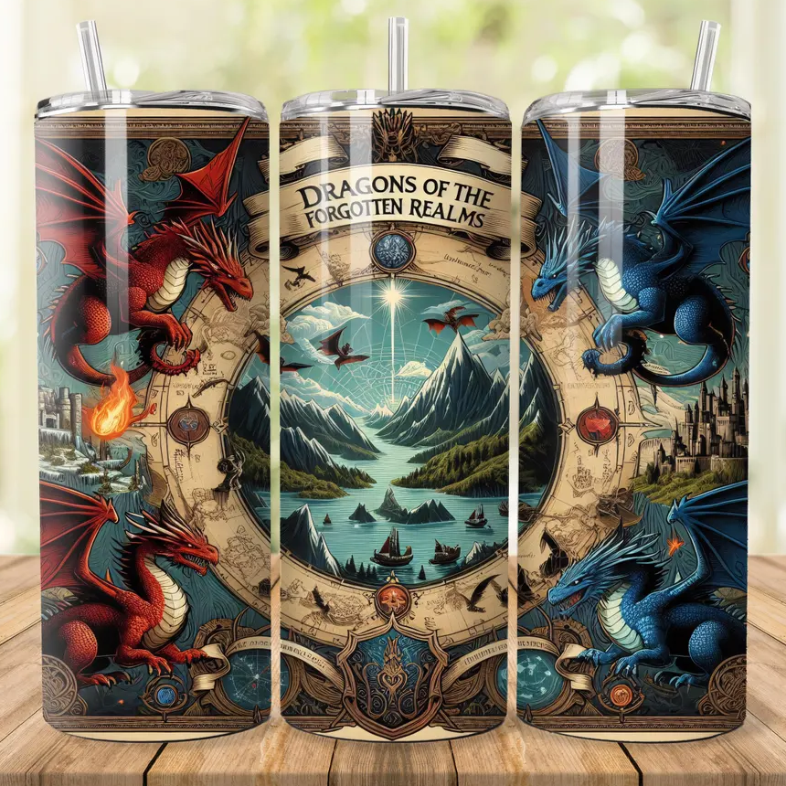 Dragons of the Forgotten Realms 20oz Skinny Tumbler