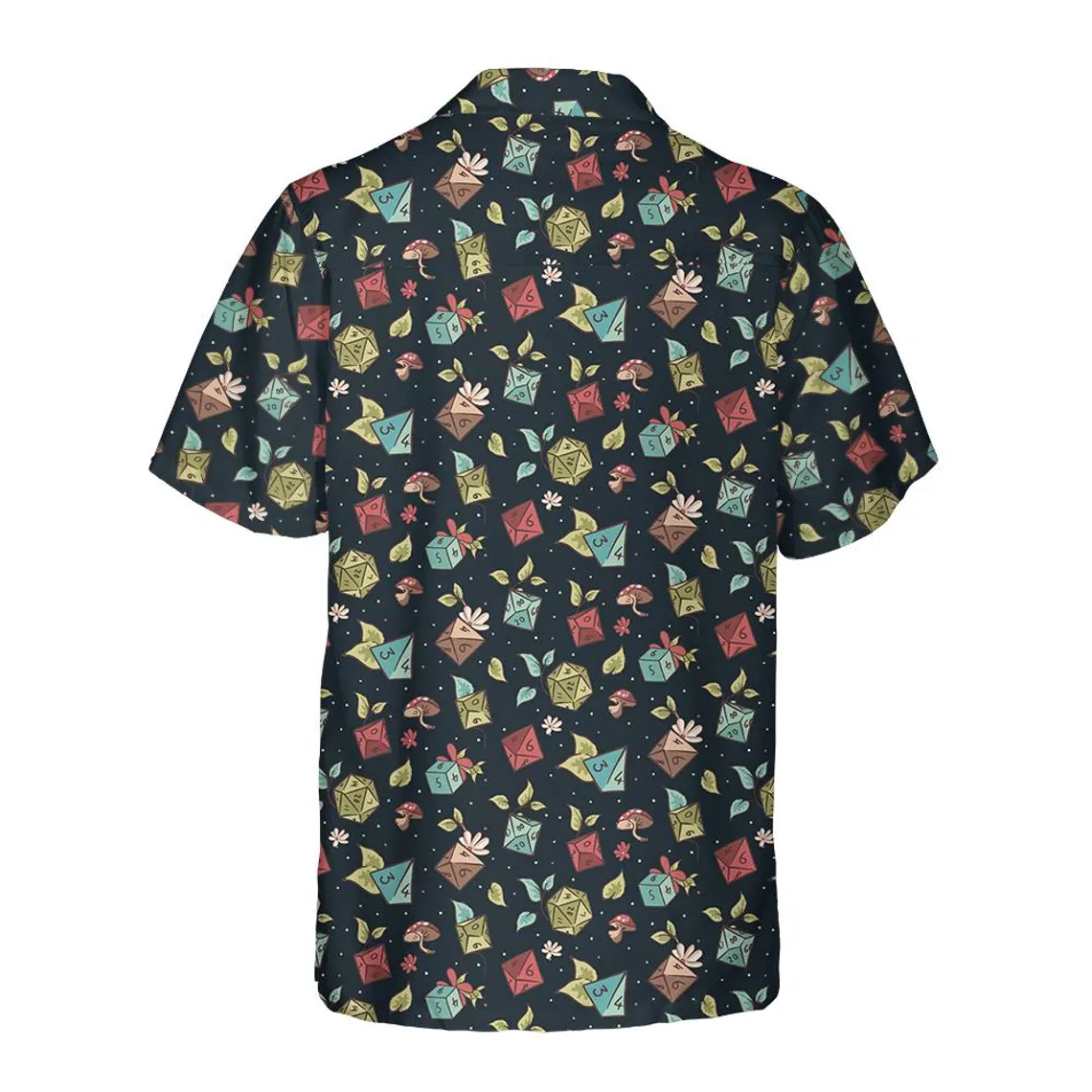 Floral Dice Dark Hawaiian Shirt