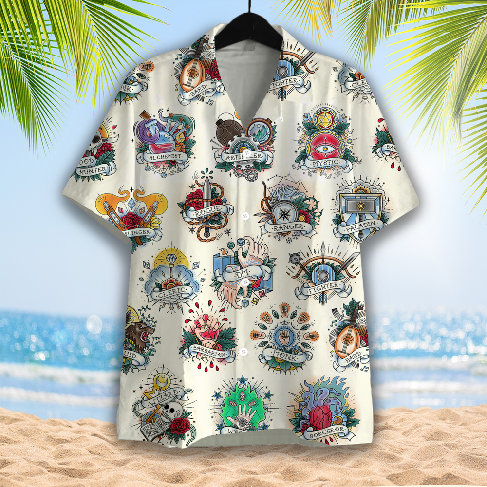 Floral DnD PC Hawaiian Shirt