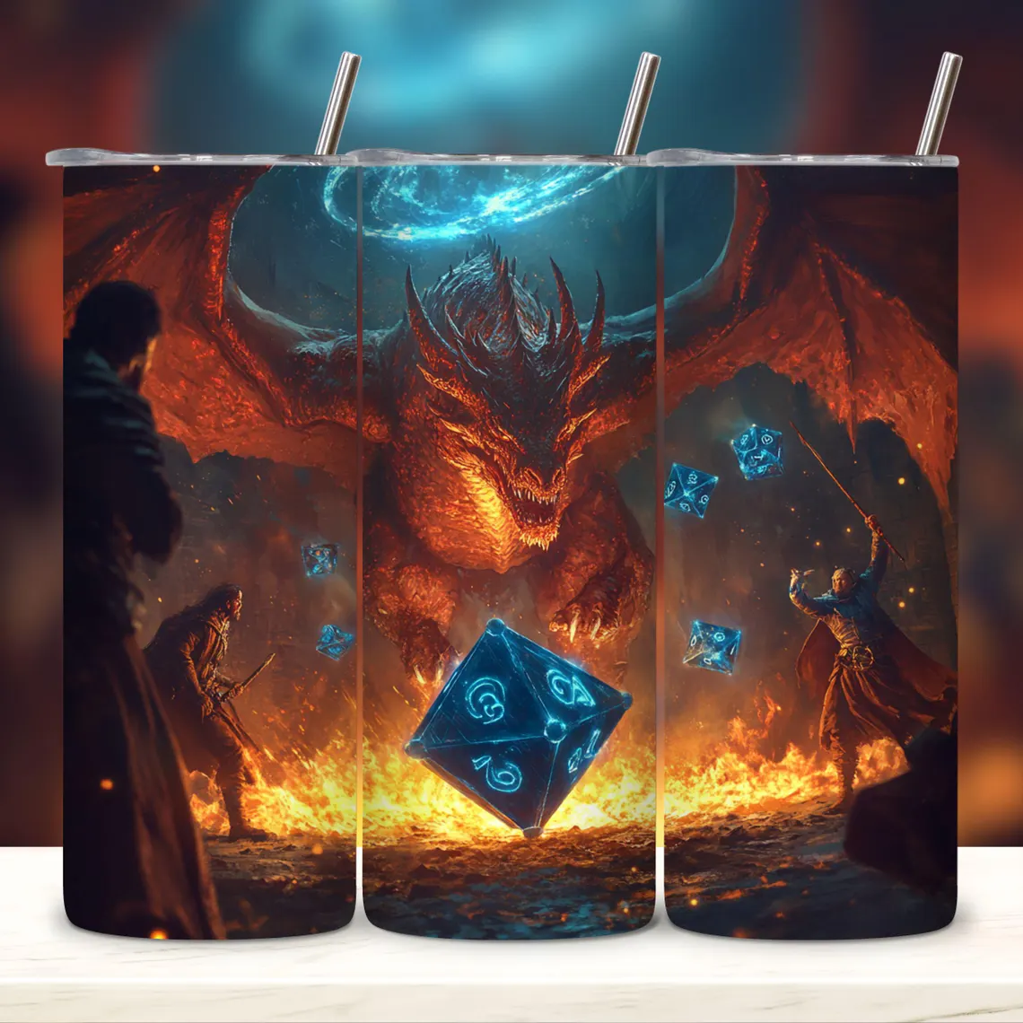 DND Adventure Skinny Tumbler