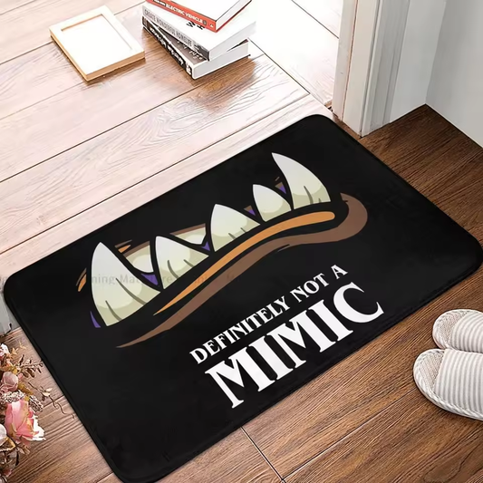 Definitely Not A Mimic Black Doormat