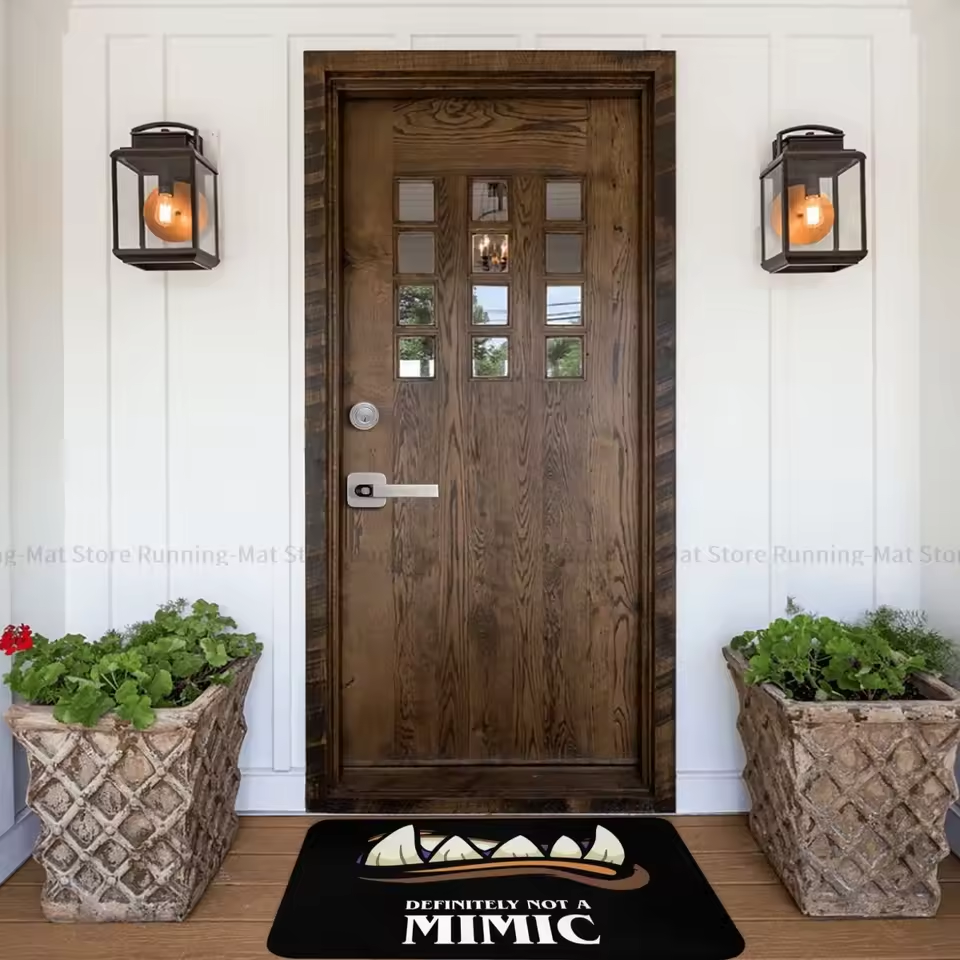 Definitely Not A Mimic Black Doormat