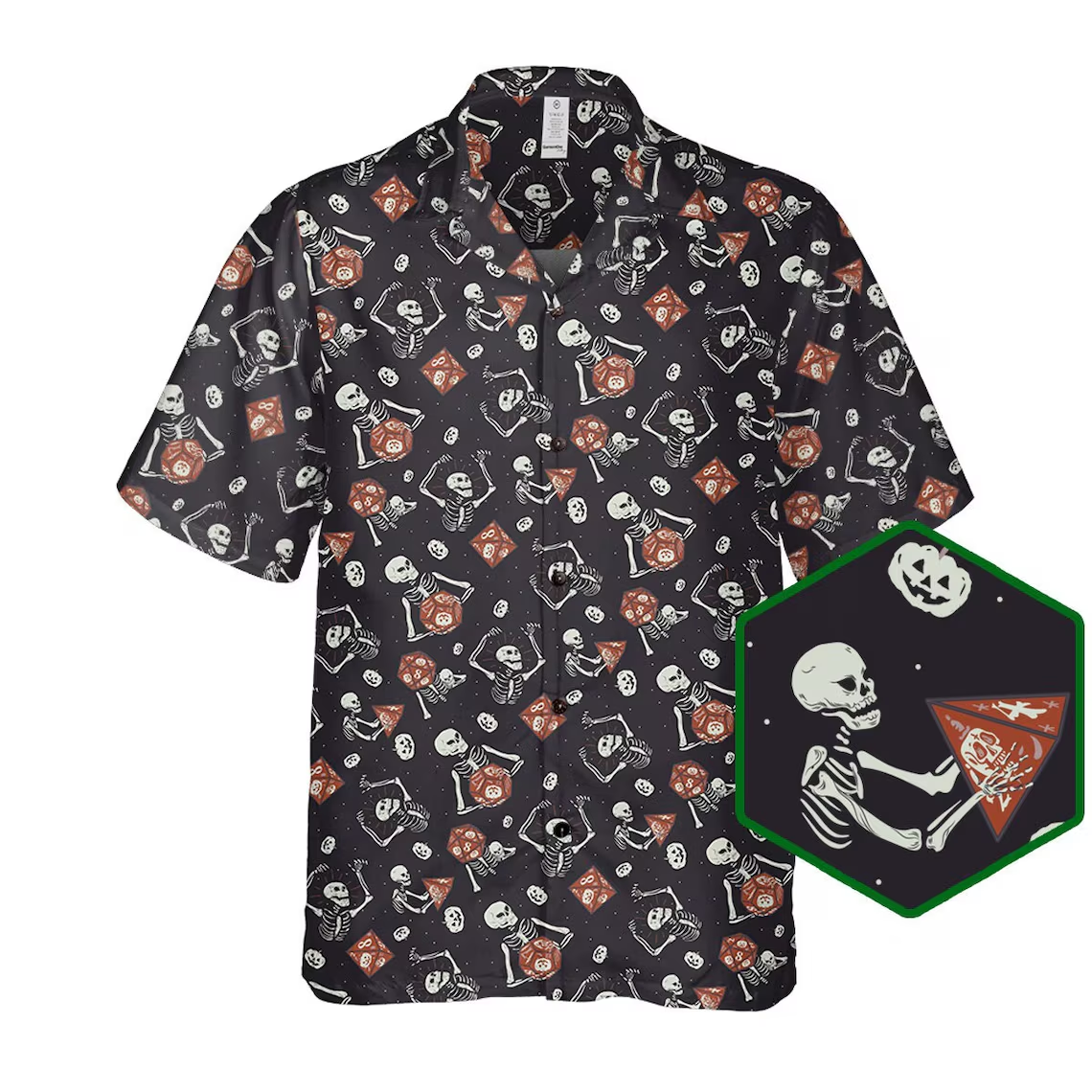 Skeleton And Dice Halloween Hawaiian Shirt