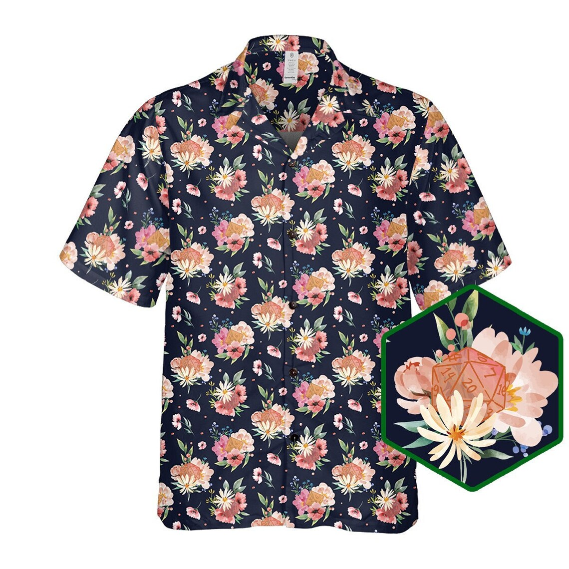 Dice Flower Hawaiian Shirt