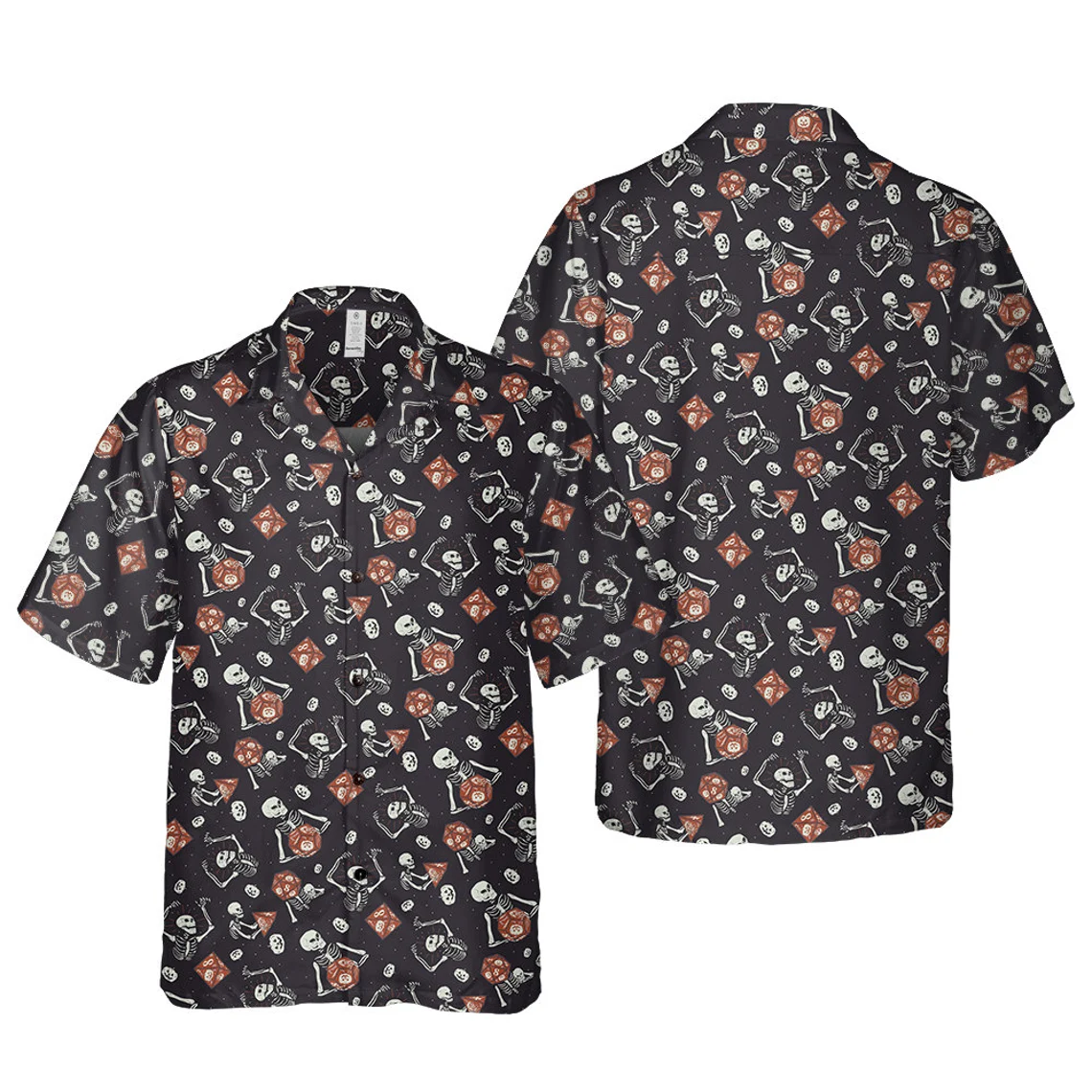Skeleton And Dice Halloween Hawaiian Shirt