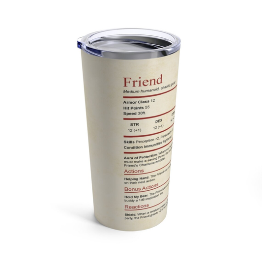 Friend Stats Tumbler