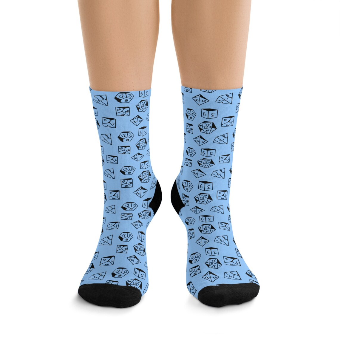 Blue DnD Dice Socks