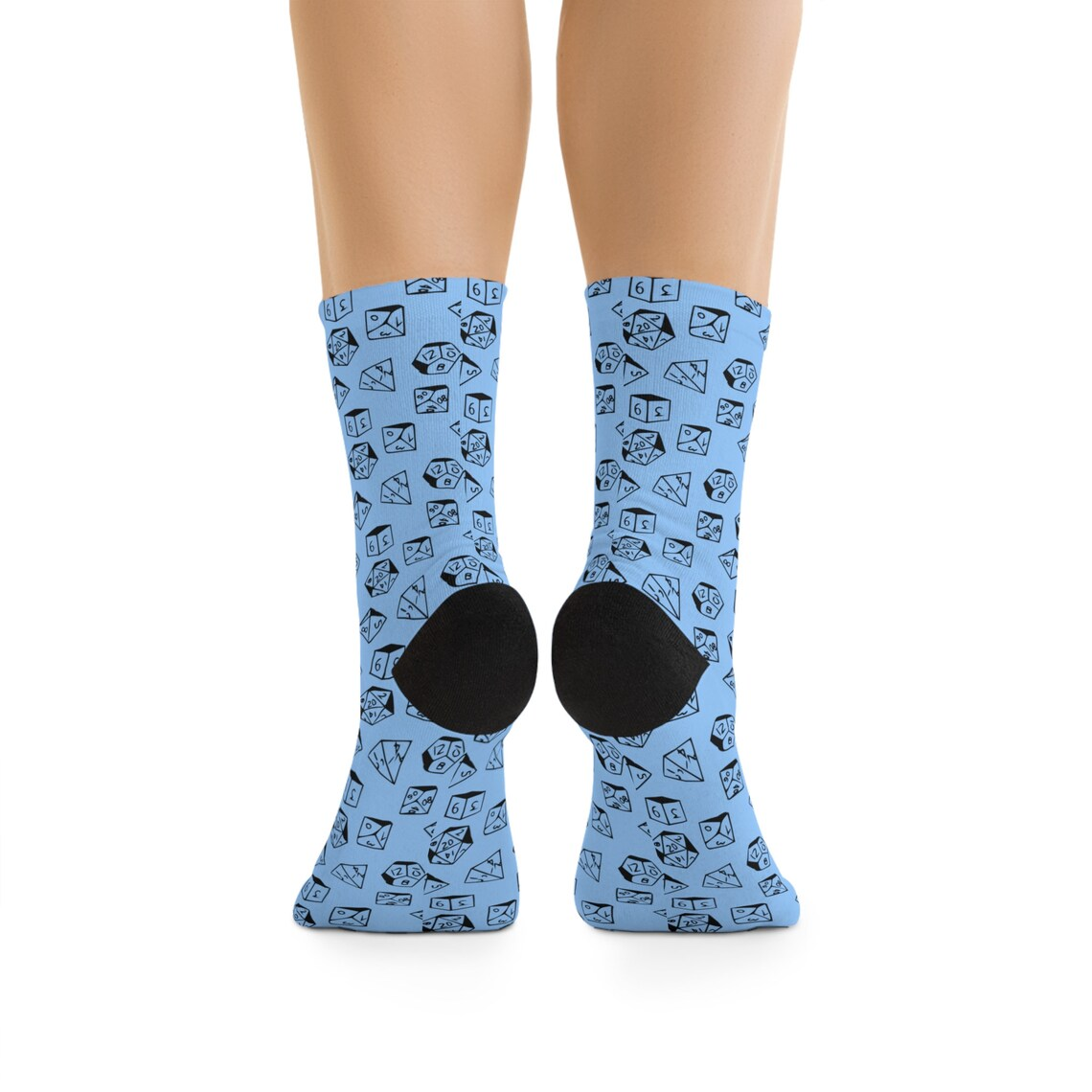 Blue DnD Dice Socks