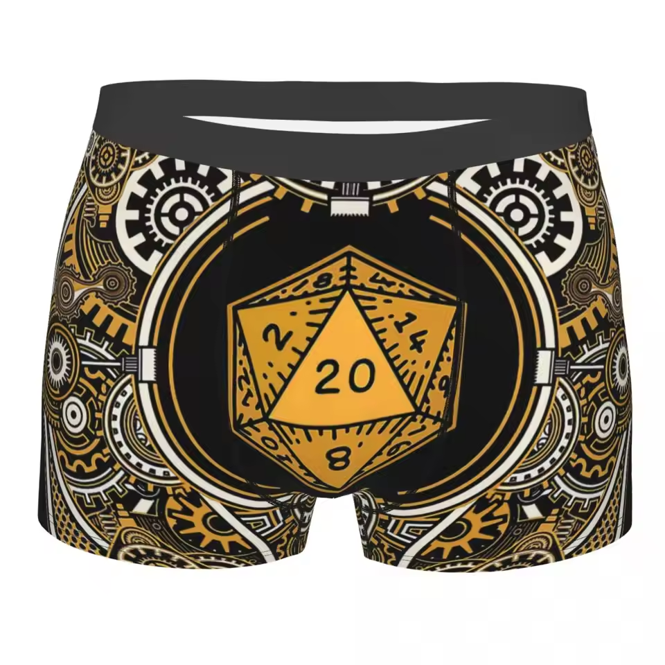 D20 Steampunk Gear Underwear Men's Boxer Briefs