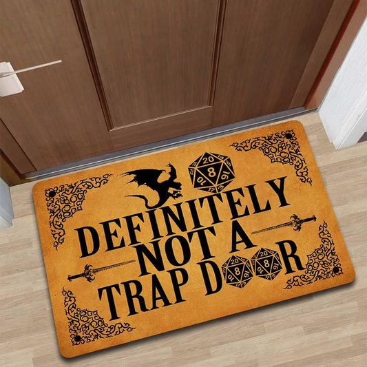 Definitely Not A Trap Door Doormat House Decor
