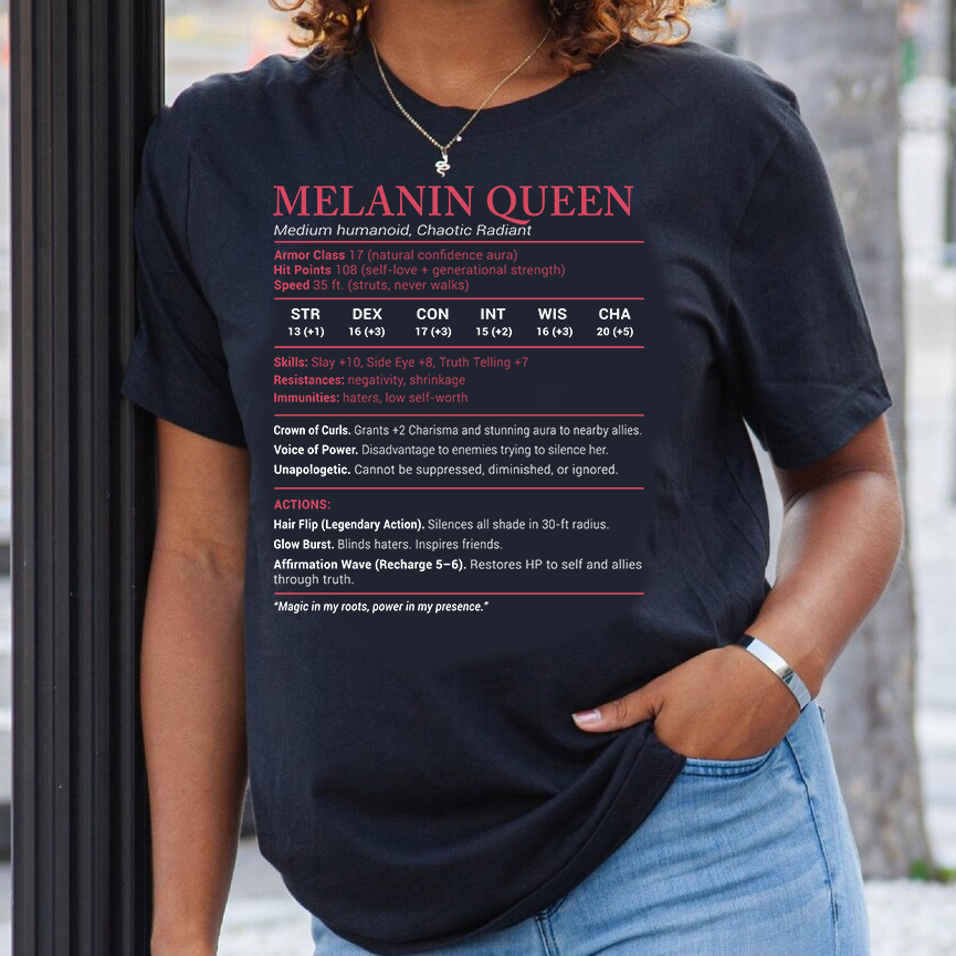 Melanin Queen Stats Classic Unisex T-Shirt