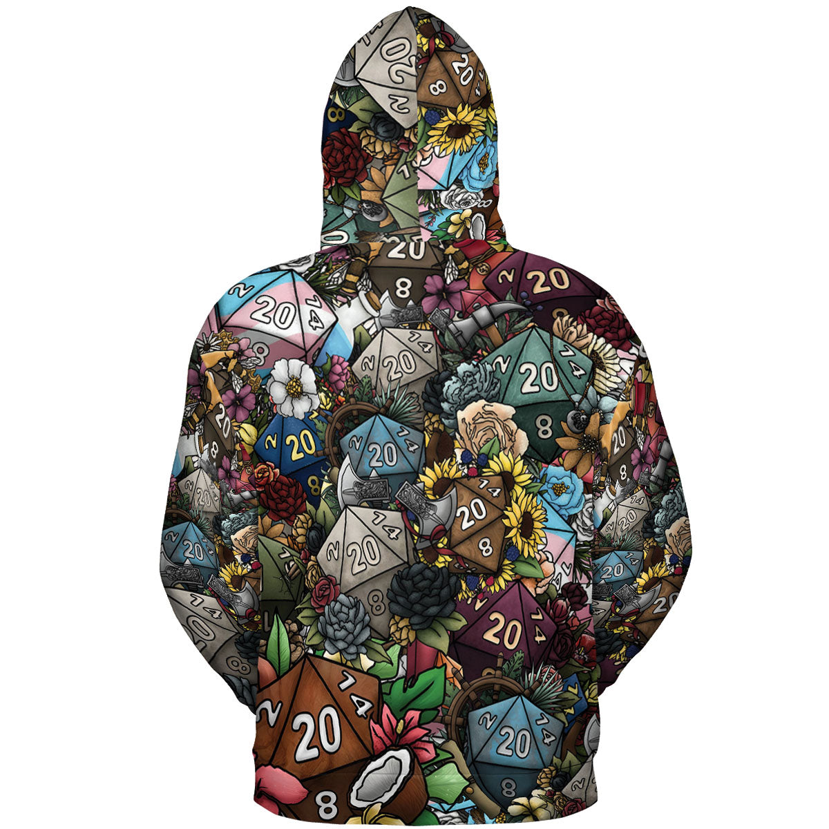 Flower Dice All-over Print Hoodie